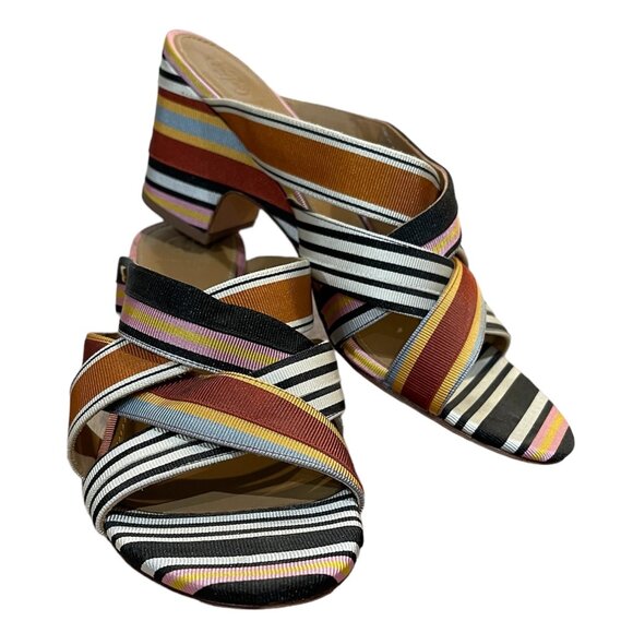 Tory Burch Multi-Color Sandals with Heel Size 9.5 - Picture 1 of 7